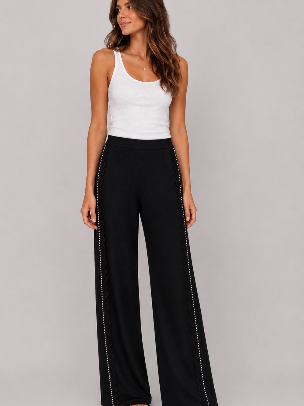 #192 JOHNNY WAS SHADOW WIDE LEG PANT